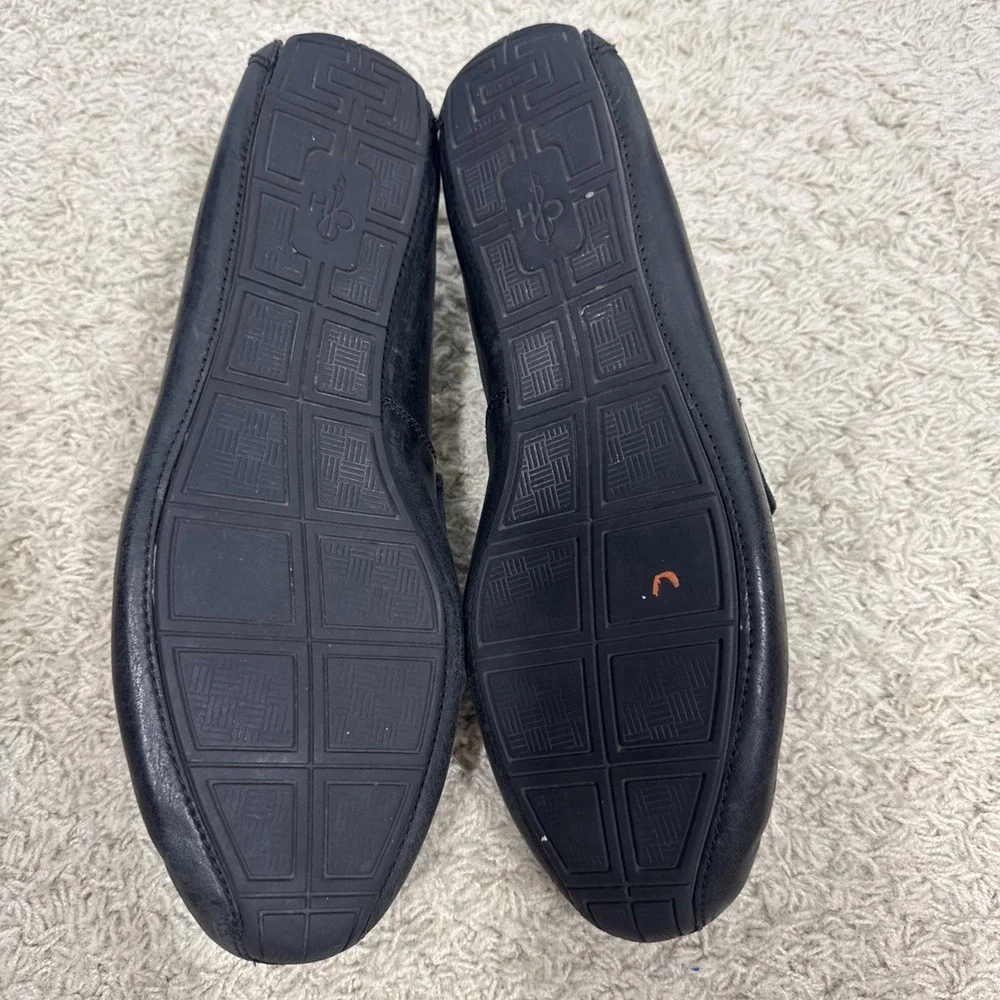 Cole Haan Black Leather Somerset Horse Bit Slip On Driving Loafers Men's 12M